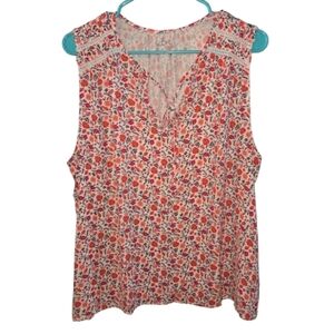 Loft Outlet Floral Sleeveless Blouse